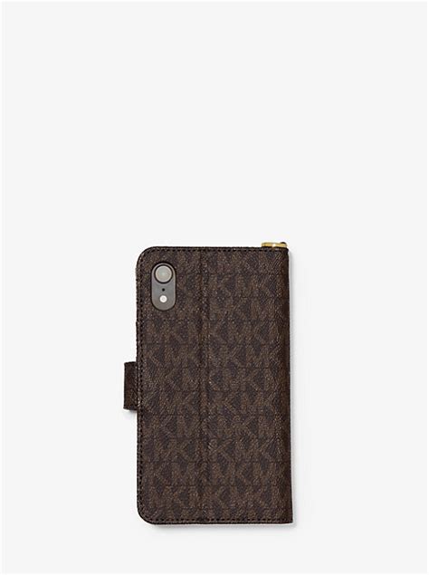 iphone xr hoesje michael kors|Logo Stripe Wristlet Folio Case For iPhone XR .